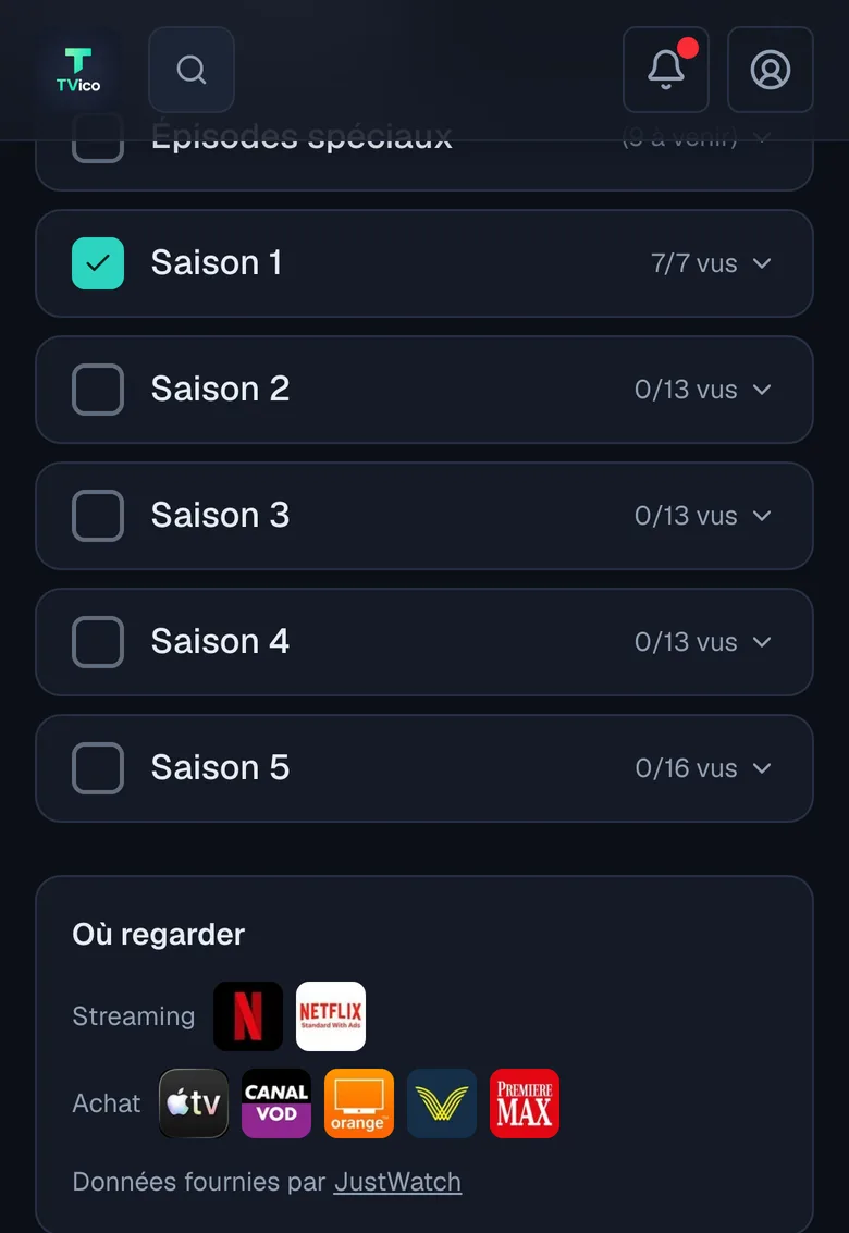 Check off every episode, keep every season under control